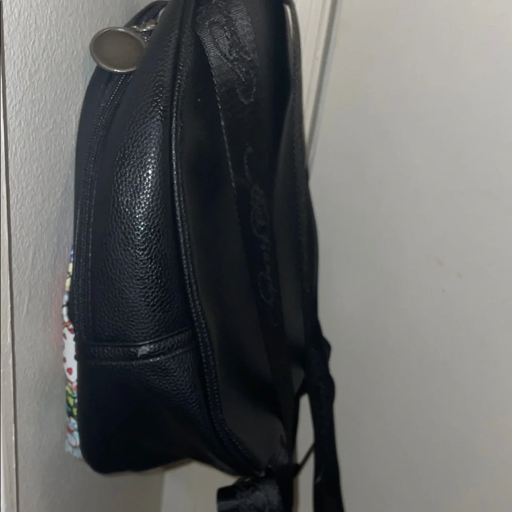 Ed Hardy Black Backpack with Colorful Tattoo Art - Picture 6 of 11
